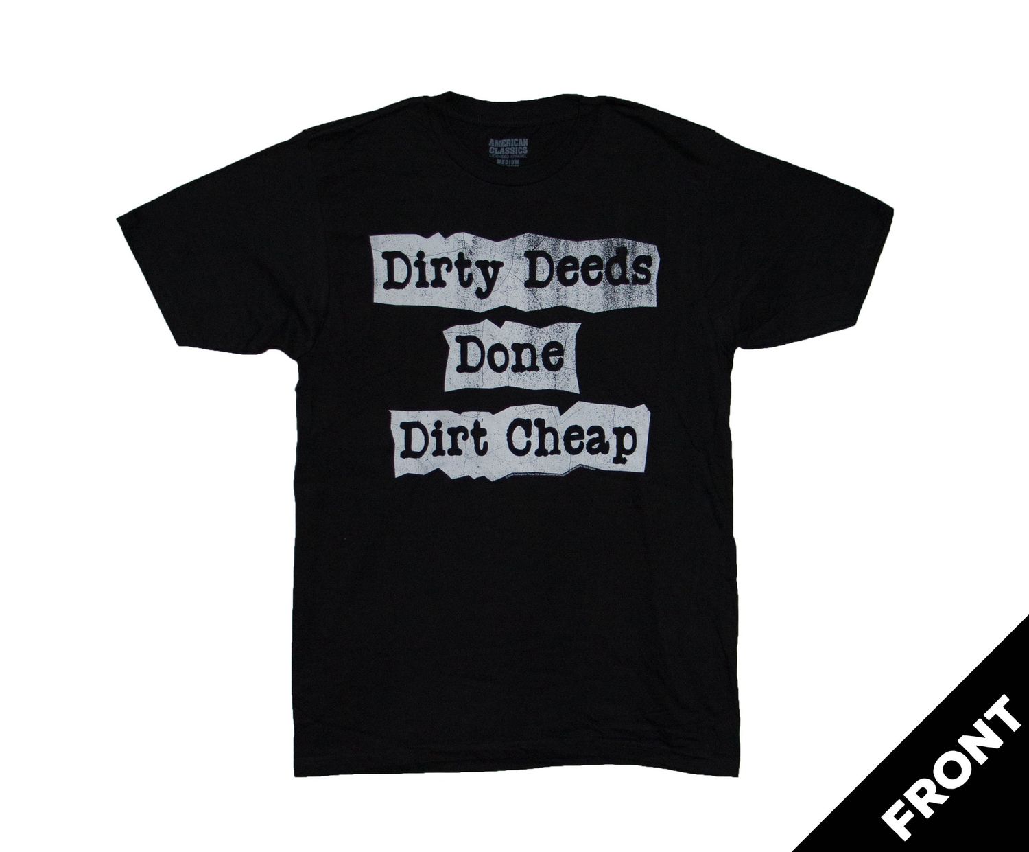 AC/DC Dirty Deeds Type Front &amp; Back - BLK