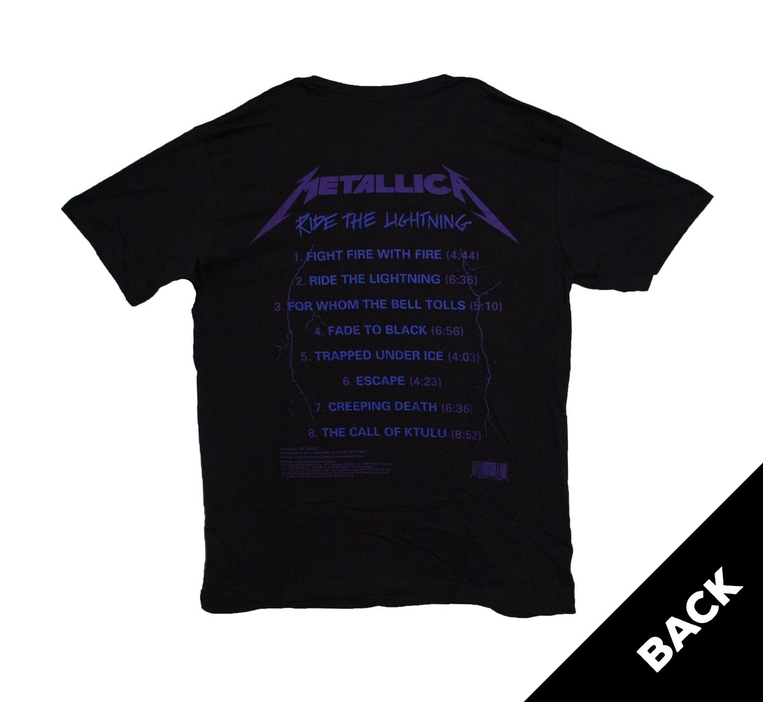 Metallica Ride the Lightning Ver. 5 (Tracklist) - BLK