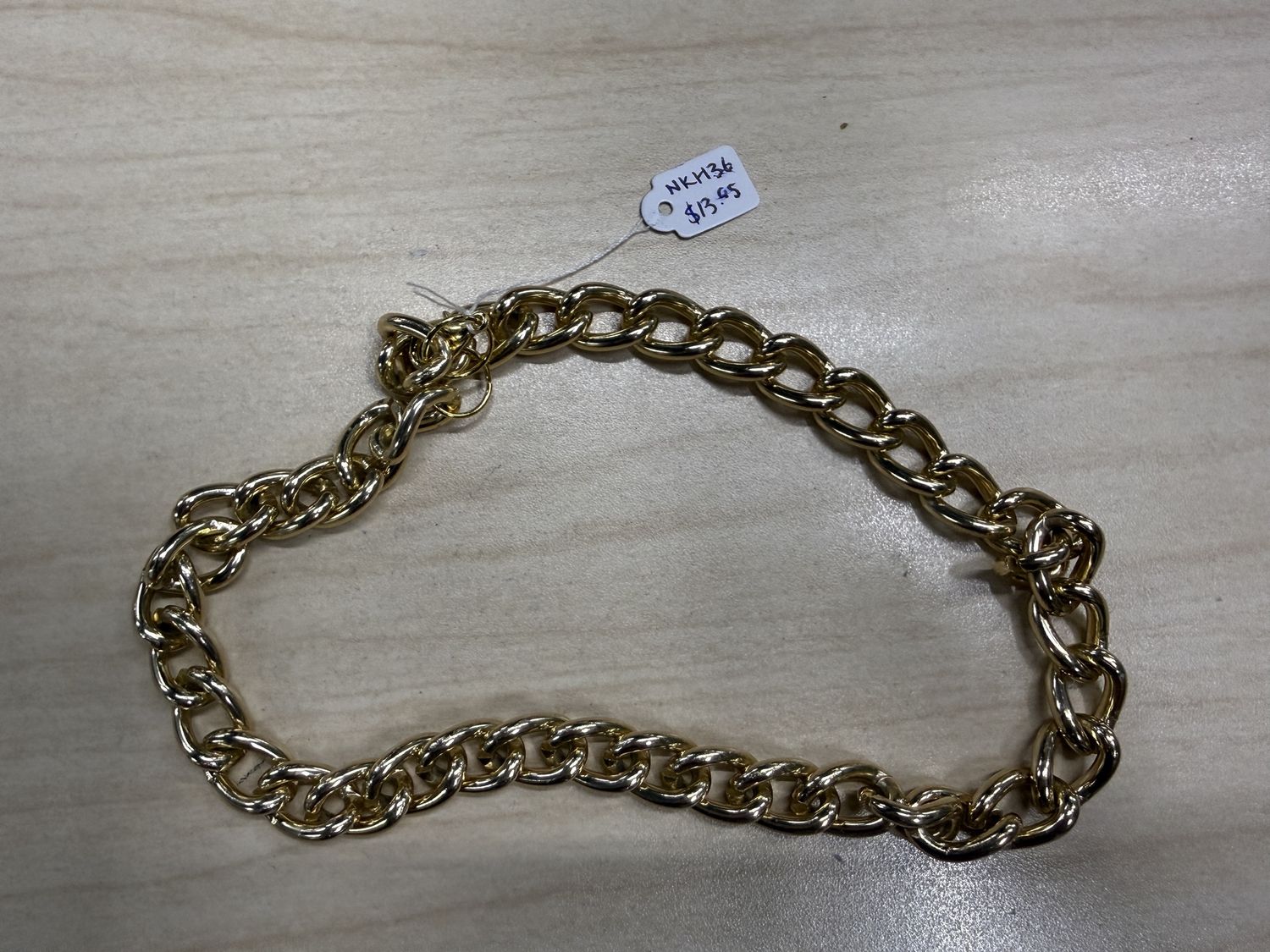 Fat But Light Gold Chain Necklace