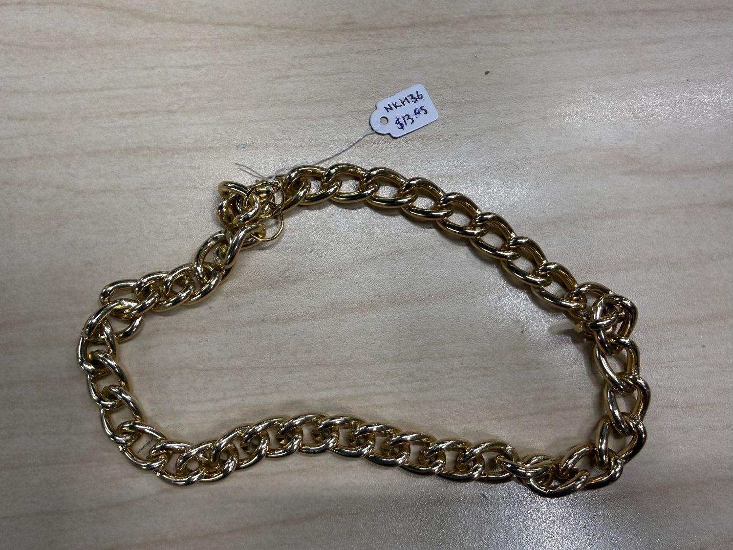 Fat But Light Gold Chain Necklace