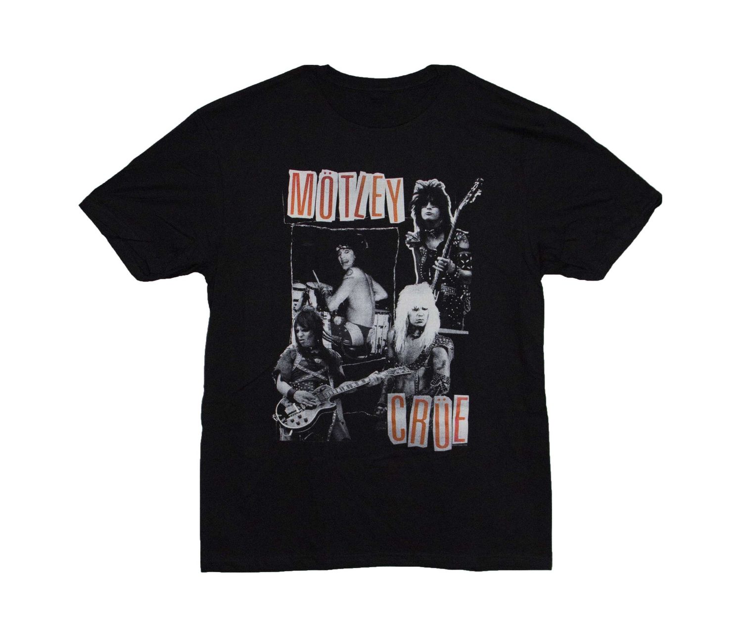 Motley Crue - Vintage B&amp;W Montage - BLK