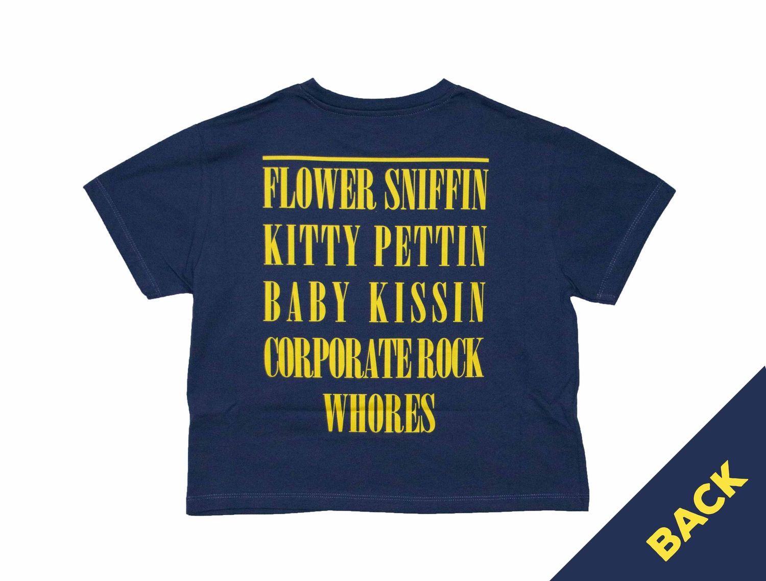 Nirvana - Smiley Flower Sniffin' Women's Crop - NAVY