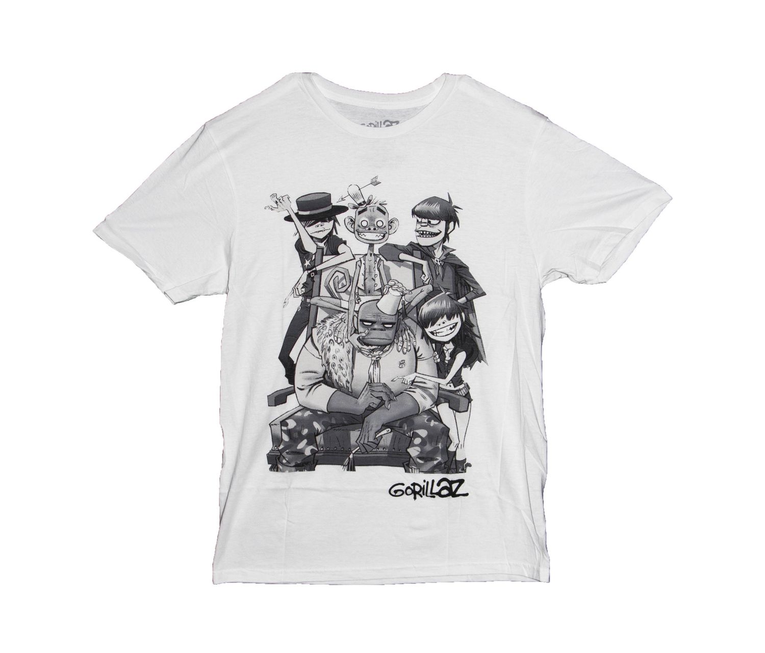 Gorillaz B&amp;W Group Art - WHT