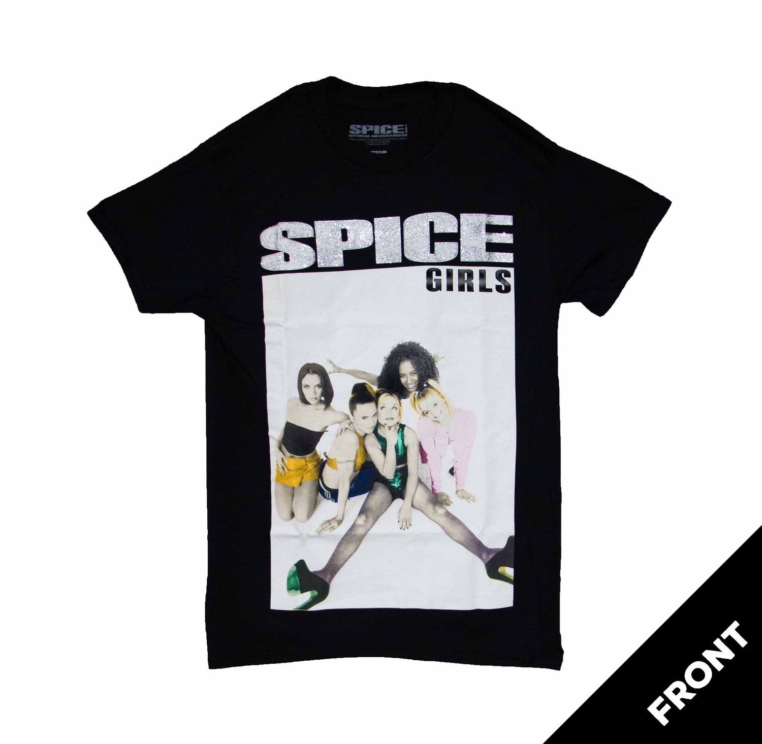 Spice Girls - Worn Glitter Group Photo - BLK