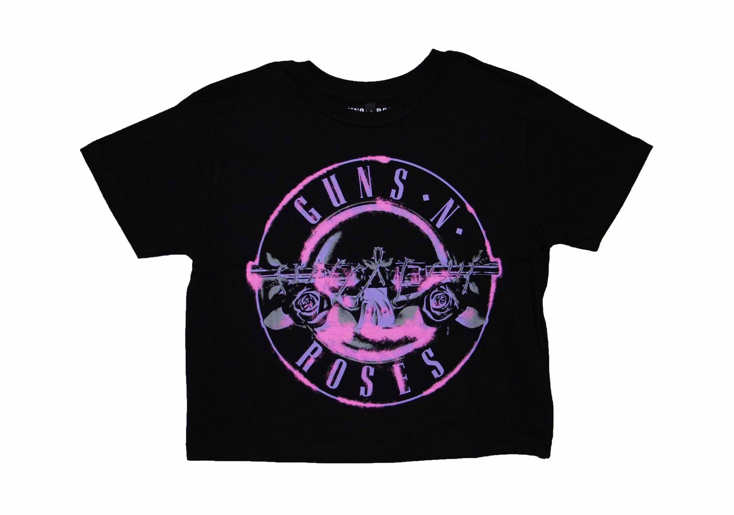 Guns N Roses Pink Bullet Ver. 2 Women's Crop Top - BLK