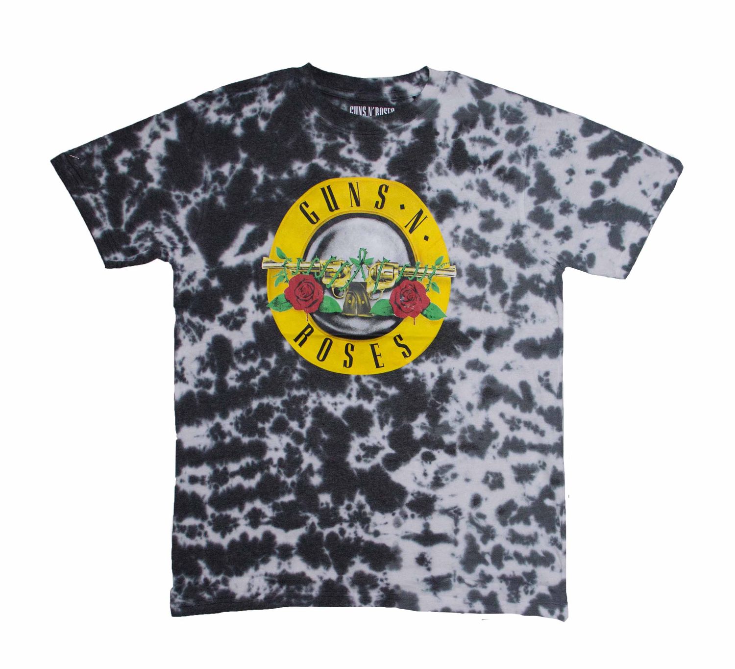 Guns N Roses - Classic Bullet Logo - WHITE &amp; BLUE/GREY DIP-DYE