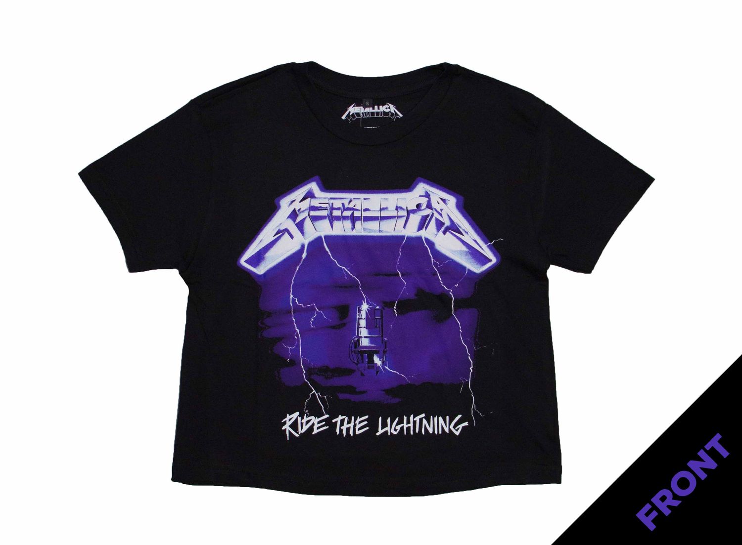 Metallica Ride The Ligtning Ladies Crop Top