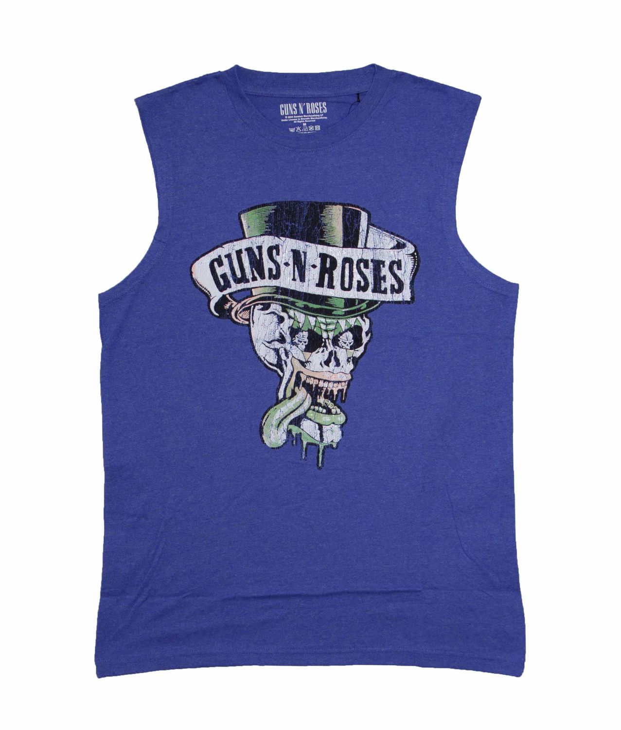 Guns N' Roses Classic Logo Top Hat &amp; Tongue Tank - DENIM