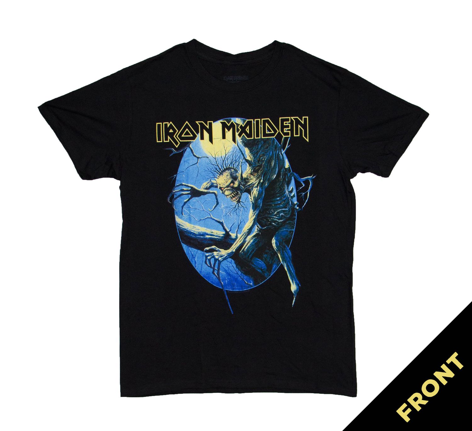 Iron Maiden Oval Eddie Fear of  the Dark Moon - BLK