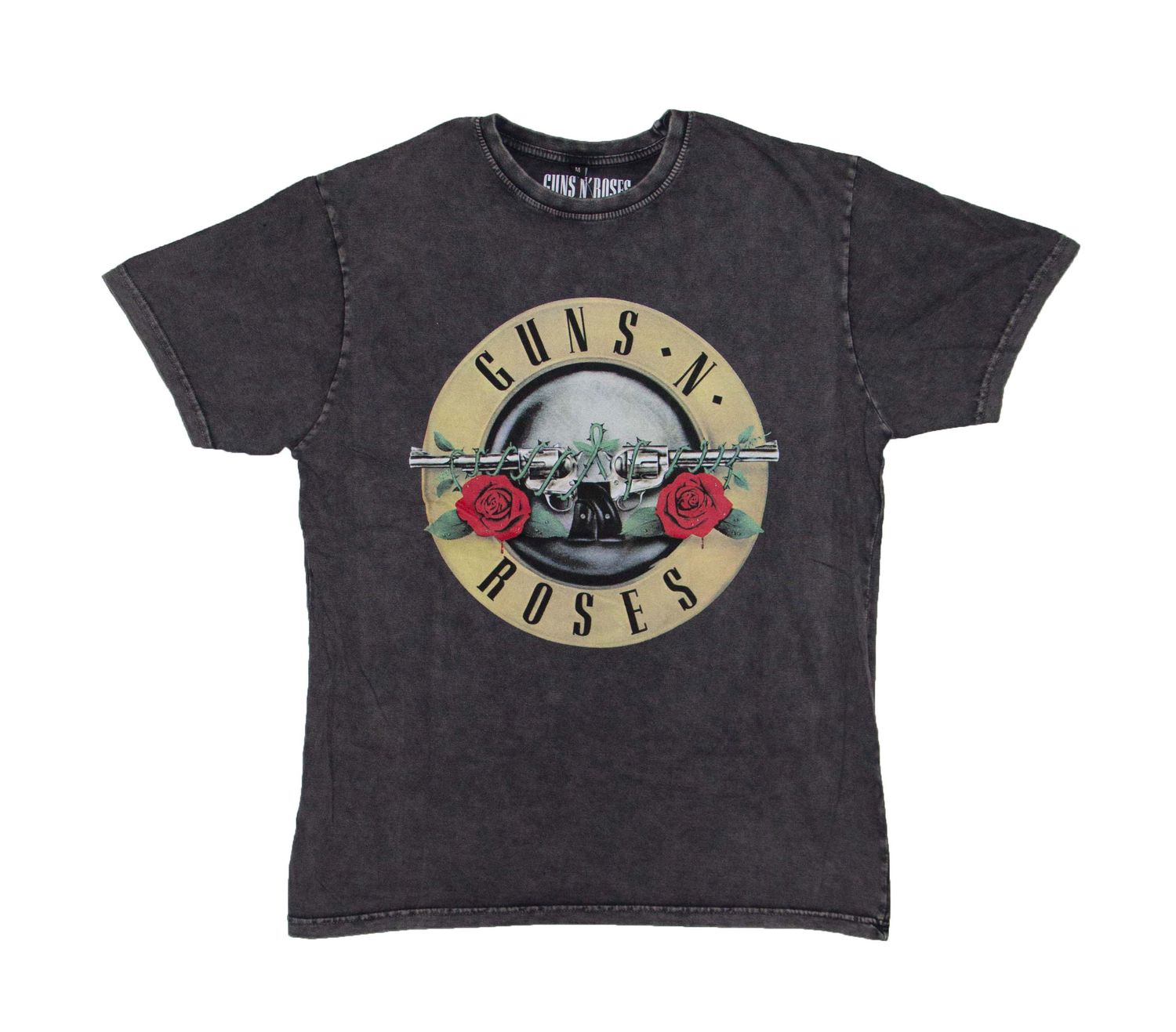 Guns N Roses Classic Bullet (Circle) Logo - STONEWASH GREY