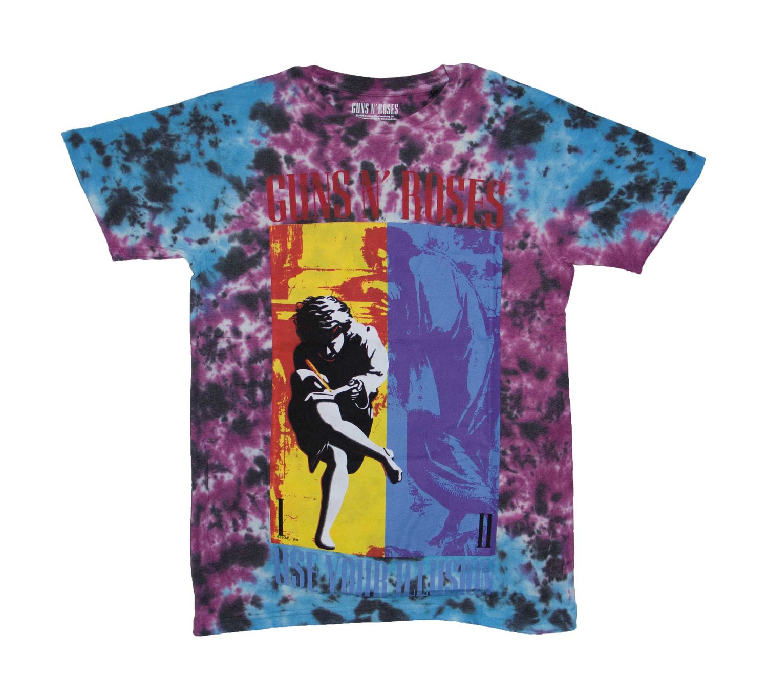 Guns N Roses Use Your Illusion I + II PURPLE-BLUE DIP-DYE