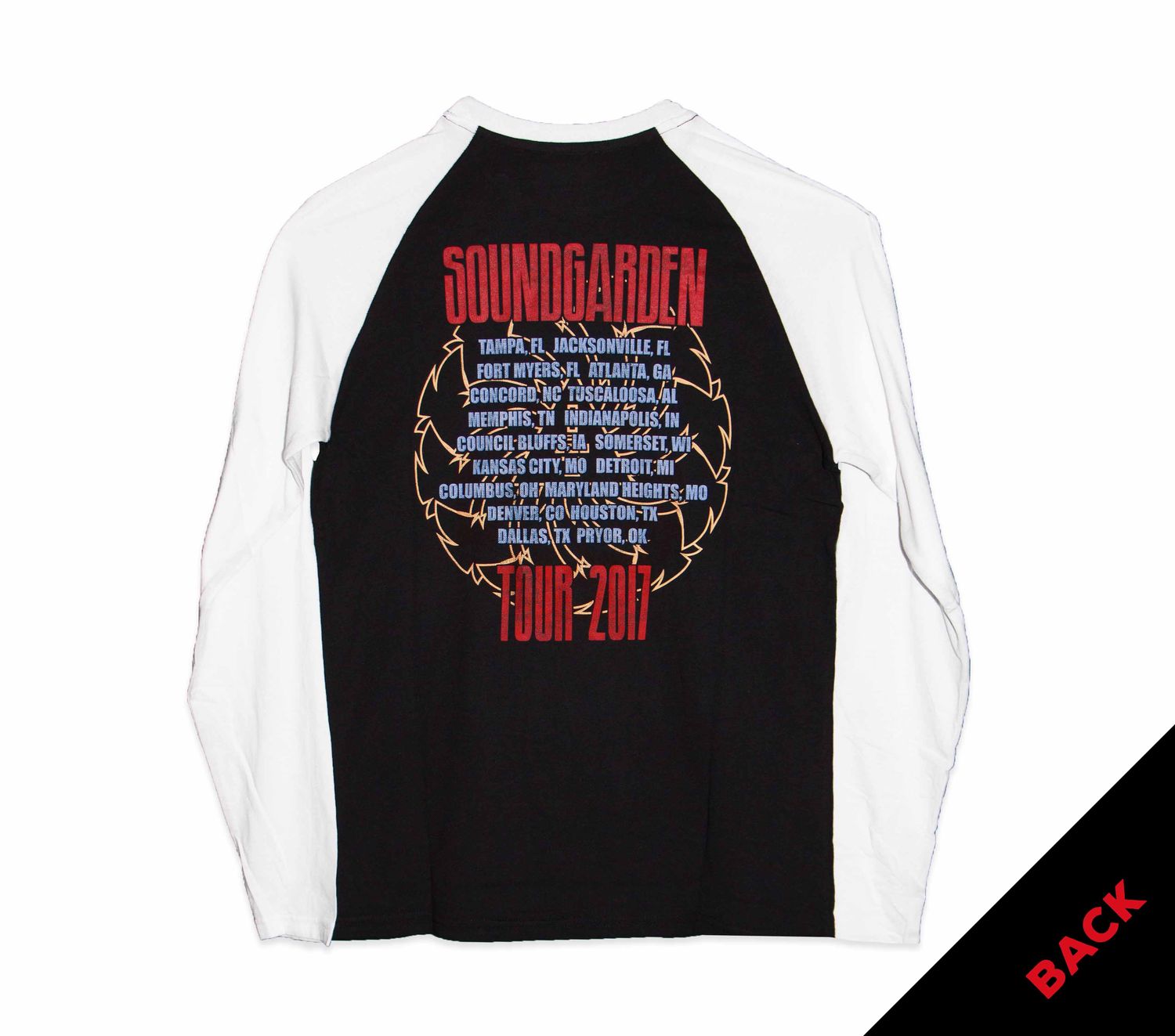 Soundgarden - Tour 2017 - BLK/WHT Raglan
