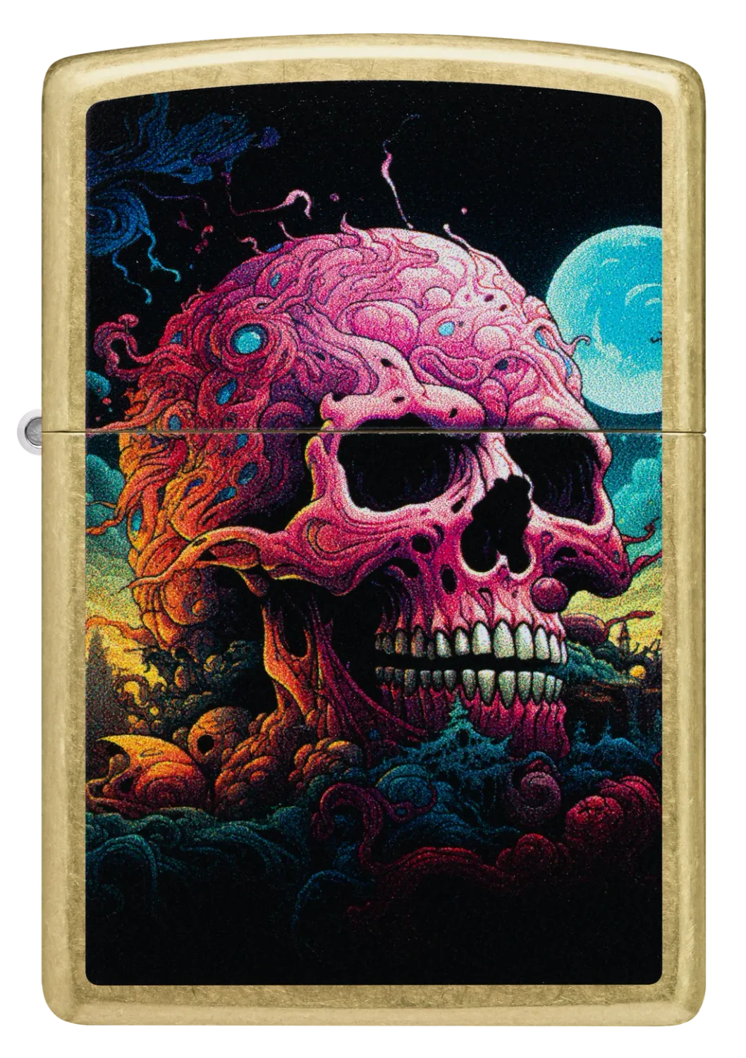 47281 Space Skull Design Zippo Lighter