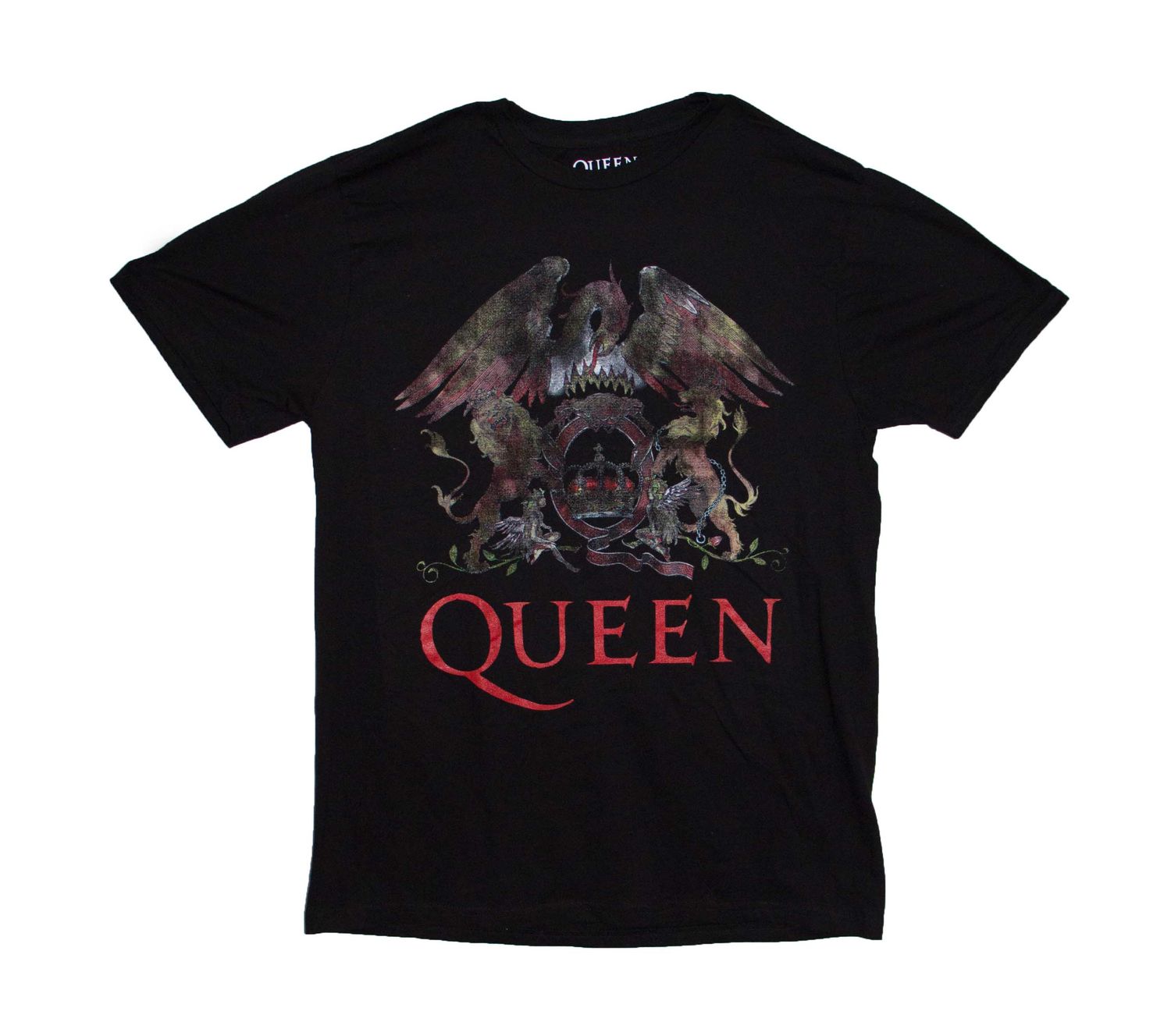 Queen - Classic Crest Ver. 4 (Faded/Distressed) - BLK