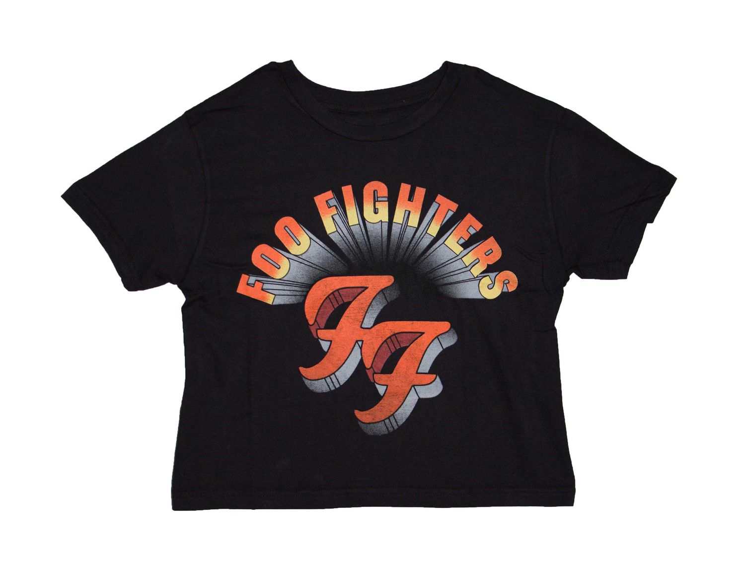 Foo Fighters - Retro Rock Women's Crop Top - BLK