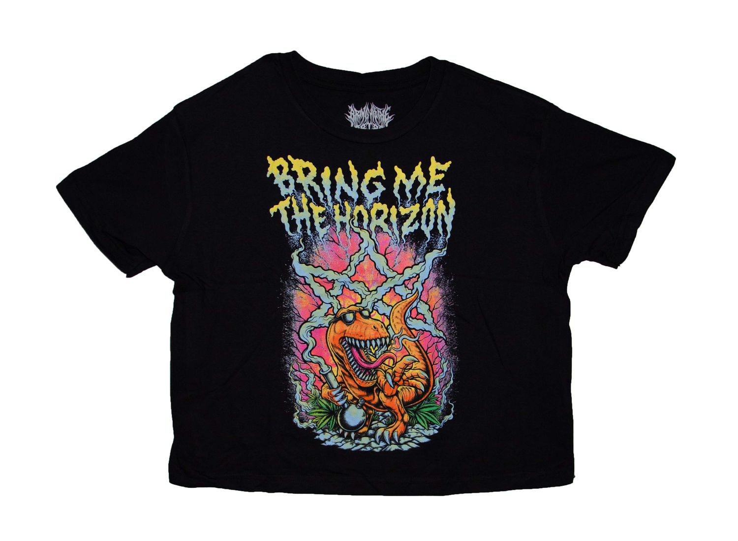 Bring Me The Horizon Bong Dino Women's Crop Top - BLK