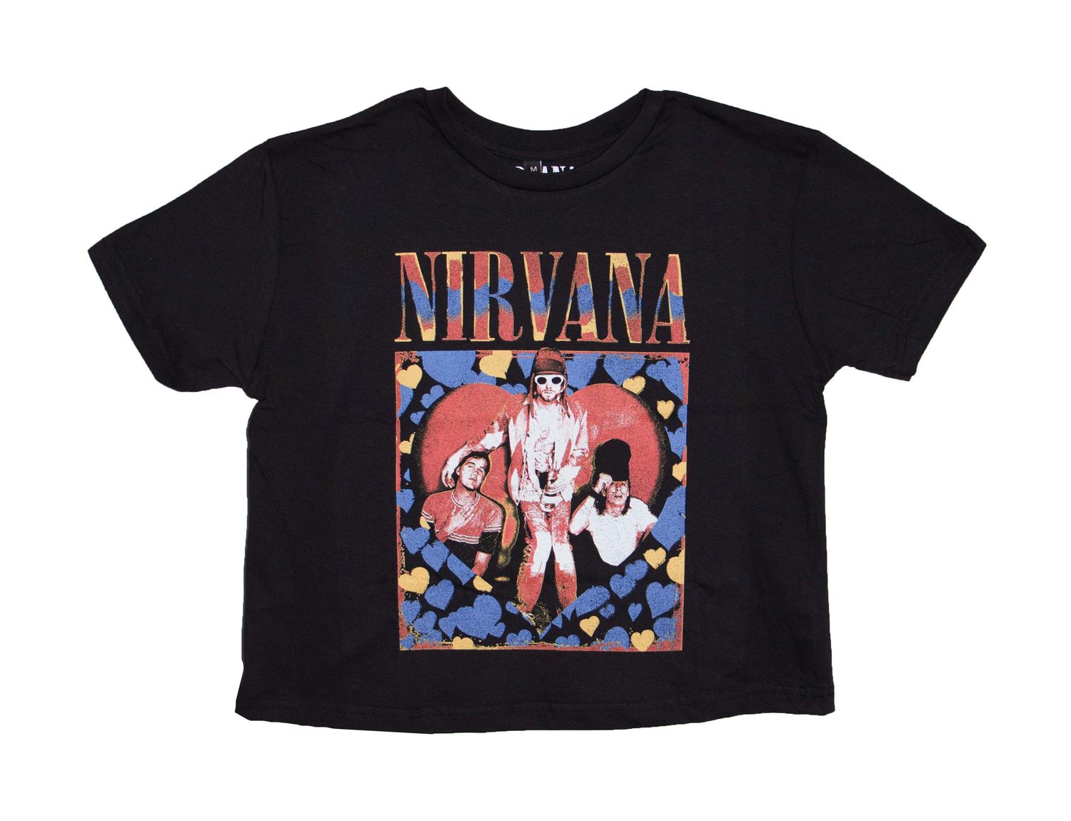 Nirvana Love Heart Women's Crop Top - BLK