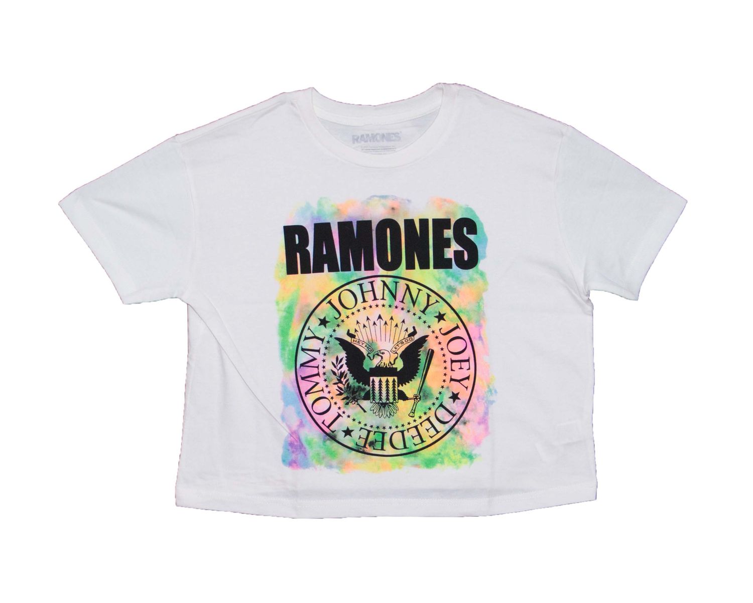 Ramones - Seal Logo Women's Crop Top - STONEWASH CREAM/WHITE