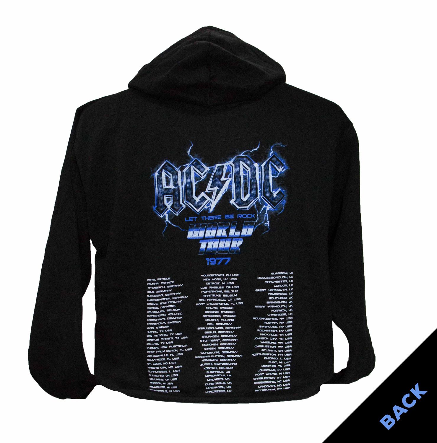 AC/DC Let There Be Rock World Tour Pullover Hoodie - BLK