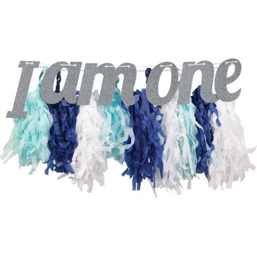 HIGH CHAIR DECOR  1 TISS FRINGE BLUE