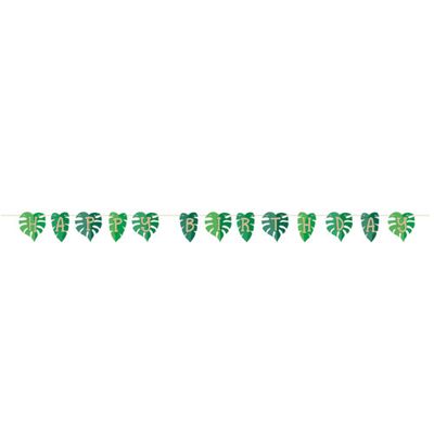 BANNER SHAPED RIBBBON 1/CT LEAVES HAPPY BIRTHDAY