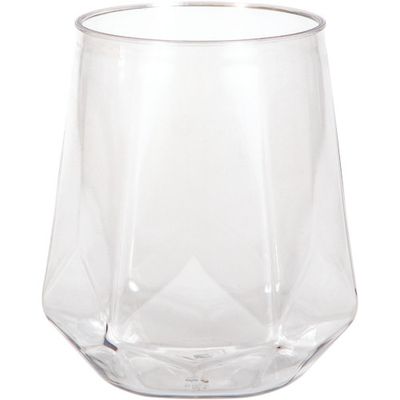 STEMLESS 14OZ WINE PL 6/4CT FRACTAL