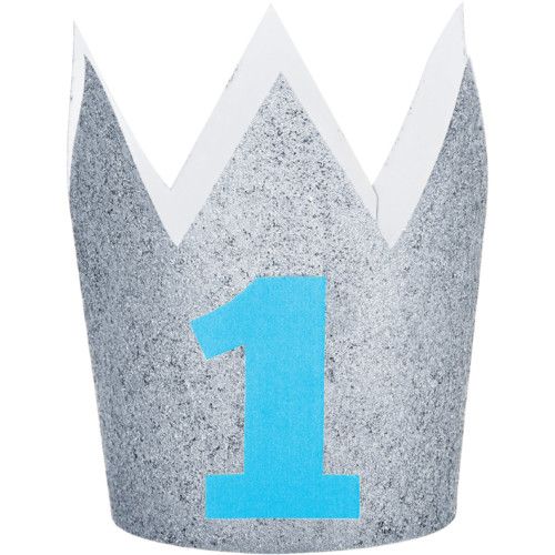 HAT CROWN MINI 6/1 BLUE GLITTER