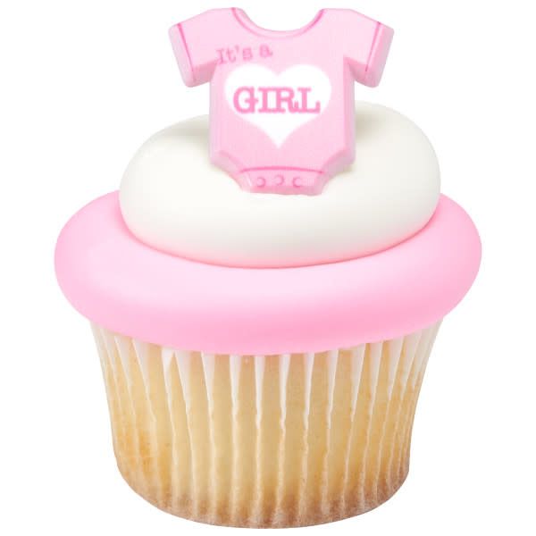 It's a Girl Cupcake Rings 4/pkt It's a Girl Cupcake Rings 4/pkt