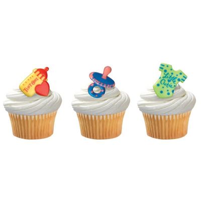 Baby Symbols Cupcake Rings 6/pkt Baby Symbols Cupcake Rings 6/pkt