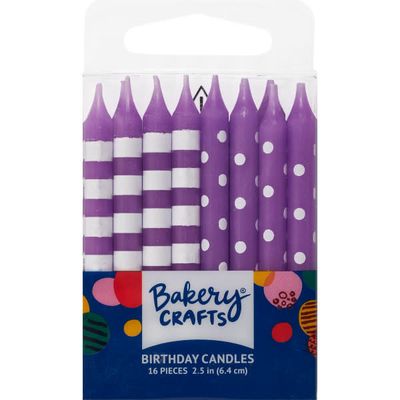 Purple Stripes &amp; Dots Specialty Candles
