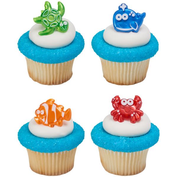 Beach Cuties Cupcake Rings 4/pkt