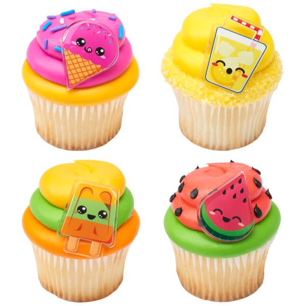 Cool Summer Treats Cupcake Rings 4/pkt Cool Summer Treats Cupcake Rings 4/pkt