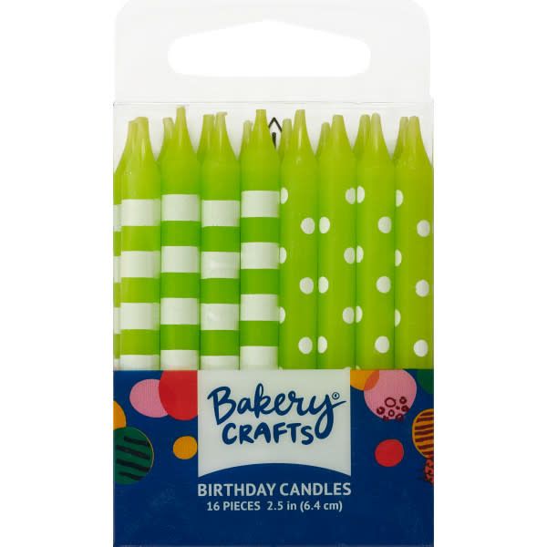 Lime Green Stripes &amp; Dots Specialty Candles