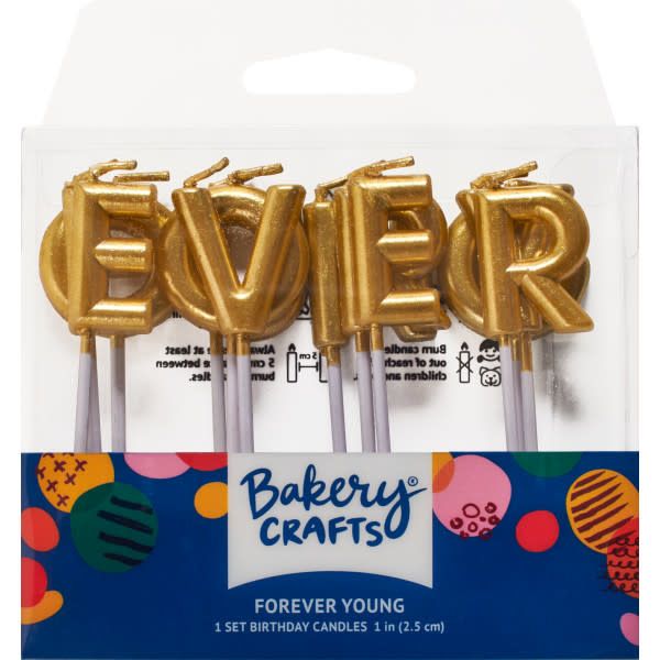 Gold Forever Young Letters Specialty Candles