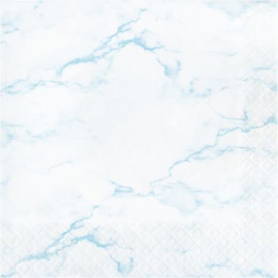 Lunch Napkin 16CT 2P BLUE MARBLE