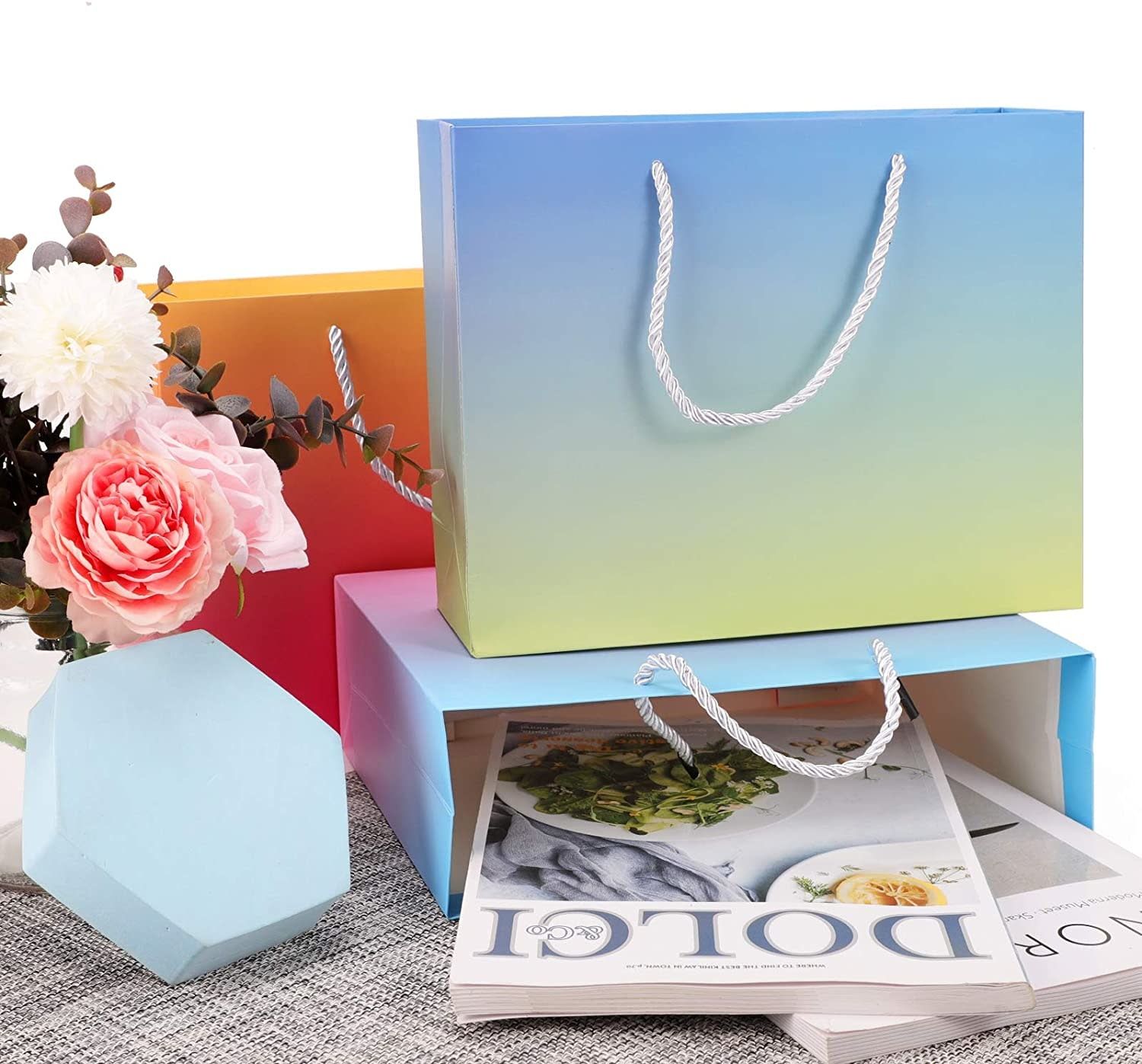 Paper Gift Bags, small 8.6&quot;x 4&quot;x 7&quot;