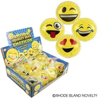2.25&quot; SQUEEZY BEAD EMOTICON BALL