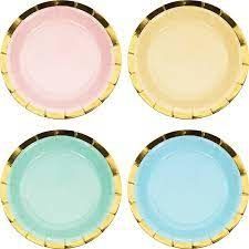 PAPERR PLATES 7" 8CT ASST PASTEL CELEBRATIONS PAPERR PLATES 7" 8CT ASST PASTEL CELEBRATIONS