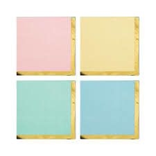 BEVERAGE NAPKIN 16CT 3P FOIL PASTEL CELEBRATIONS BEVERAGE NAPKIN 16CT 3P FOIL PASTEL CELEBRATIONS