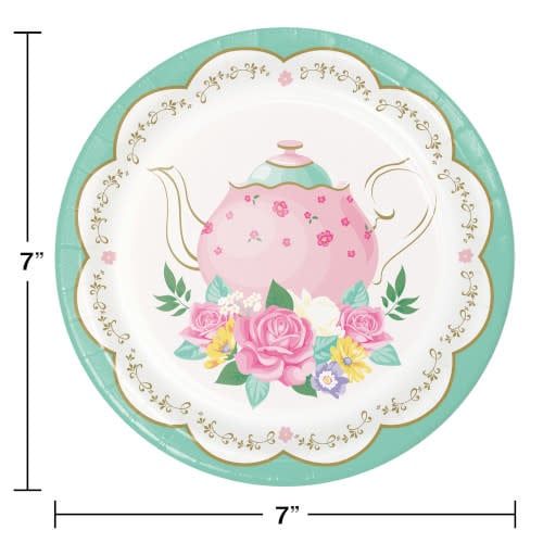 PAPER PLATES 8CT FLORAL TEA PARTY