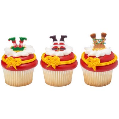 Whimsical Feet and Hats Cupcake Rings 5/pkt