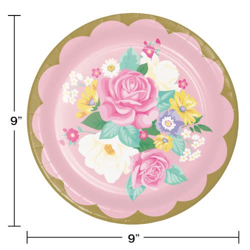 PAPER PLATE 8CT FLORAL TEA PARTY PAPER PLATE 8CT FLORAL TEA PARTY