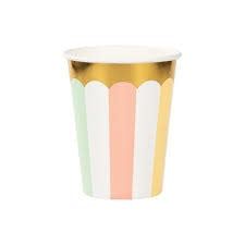 9ONZ CUP 18CT FOIL PASTEL CELEBRATIONS 9ONZ CUP 18CT FOIL PASTEL CELEBRATIONS