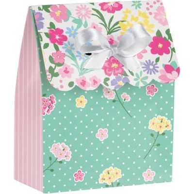 FAVOR BAG W/RIBION 12CT FLORAL TEA PARTY