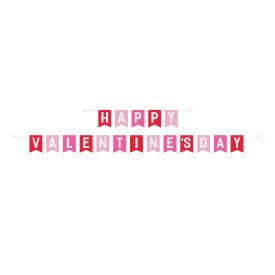 Red & Pink Happy Valentine's Day Pennant Banner, 10 ft, 2pc Red & Pink Happy Valentine's Day Pennant Banner, 10 ft, 2pc