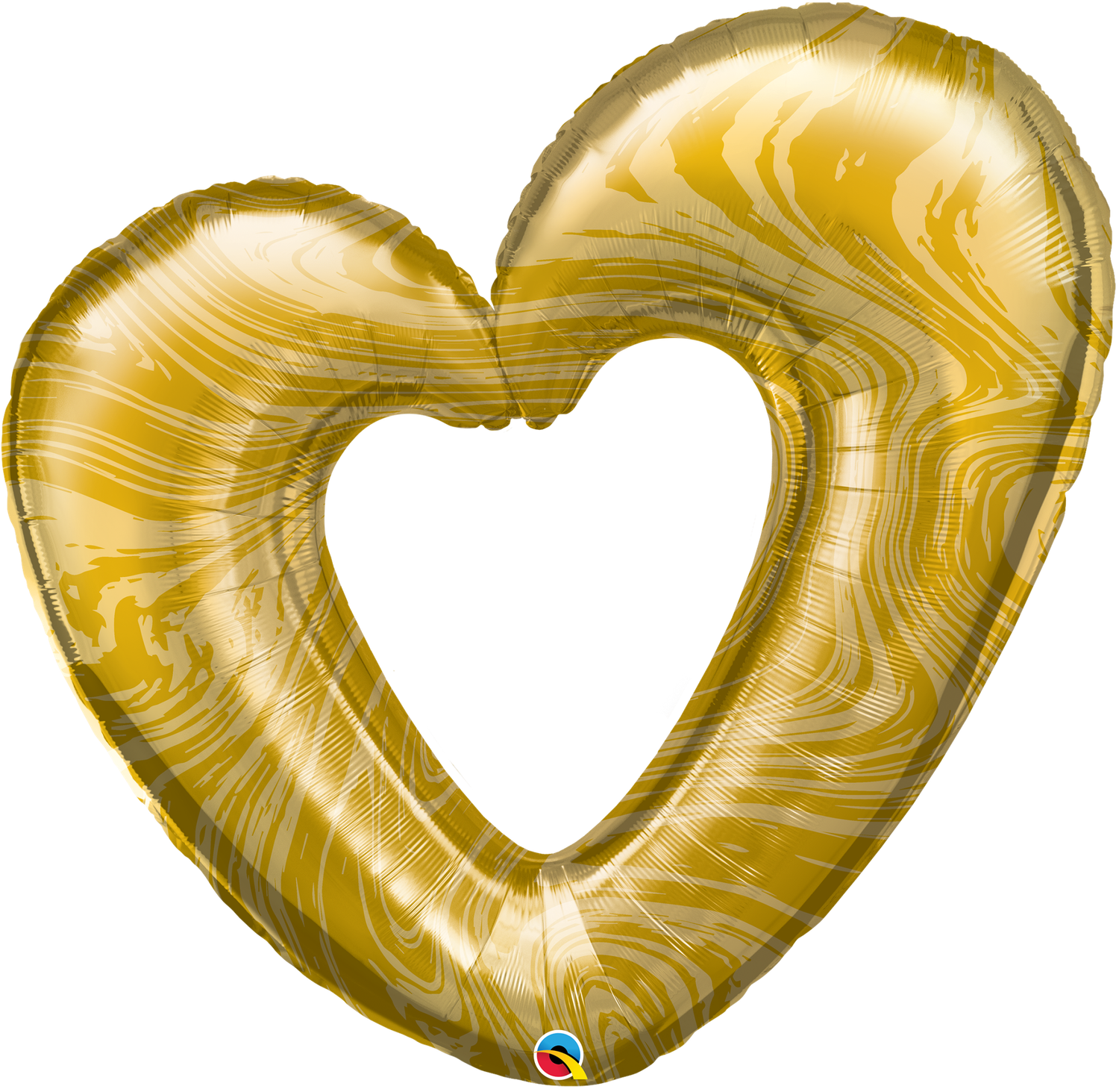 Open Marble Heart - Gold
