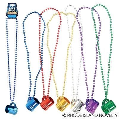 33&quot; METALLIC BEER MUG BEADS