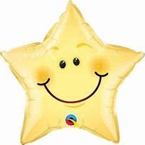 SMILEY FACE STAR 20&quot; BALLOON