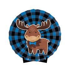 CENTER PIECE FAN 1CT MOOSE BUFFALO PLAID