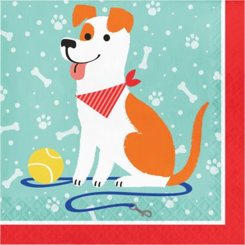 LUNCH NAPKIN 16CT/ 2PLY  DOG PARTY